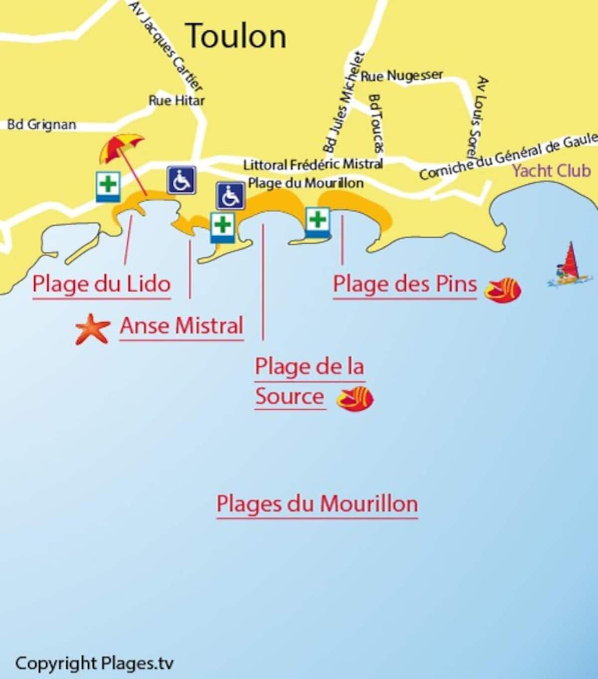 #3 Toulon Centre, Balcon, Lumineux, Stationnement Facile, Tout Confort Екстер'єр фото